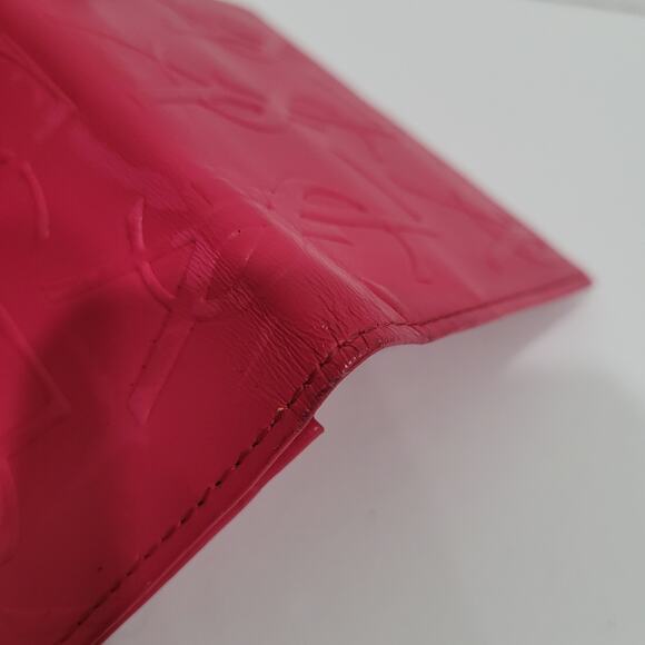 Yves Saint Lauren YSL Leather Calfskin Pink Wallet Small Card Holder Compact - Picture 10 of 12